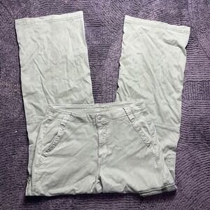 American Eagle 28x30 Super High Rise Baggy Wide Leg Cargo Pants Olive Green